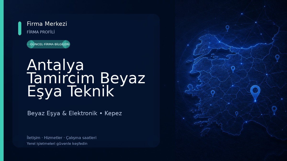 Antalya Tamircim Beyaz Eşya Teknik Servis Beyaz Eşya & Elektronik