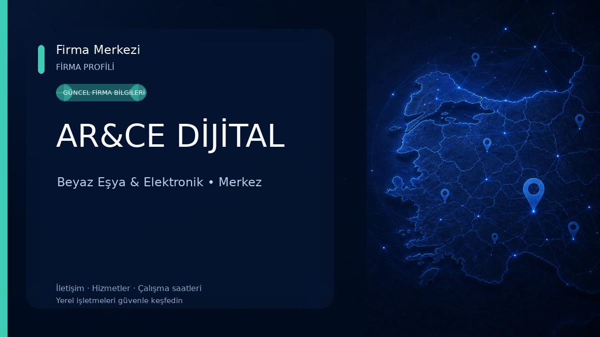 AR&CE DİJİTAL Beyaz Eşya & Elektronik