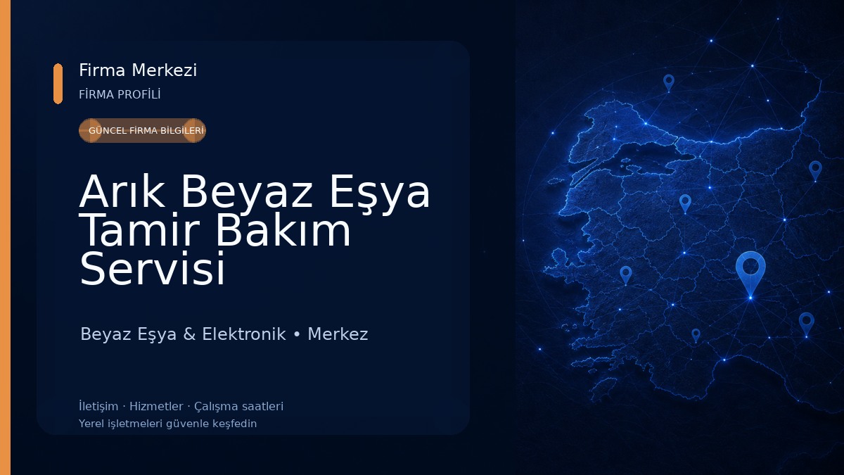 Arık Beyaz Eşya Tamir Bakım Servisi Beyaz Eşya & Elektronik