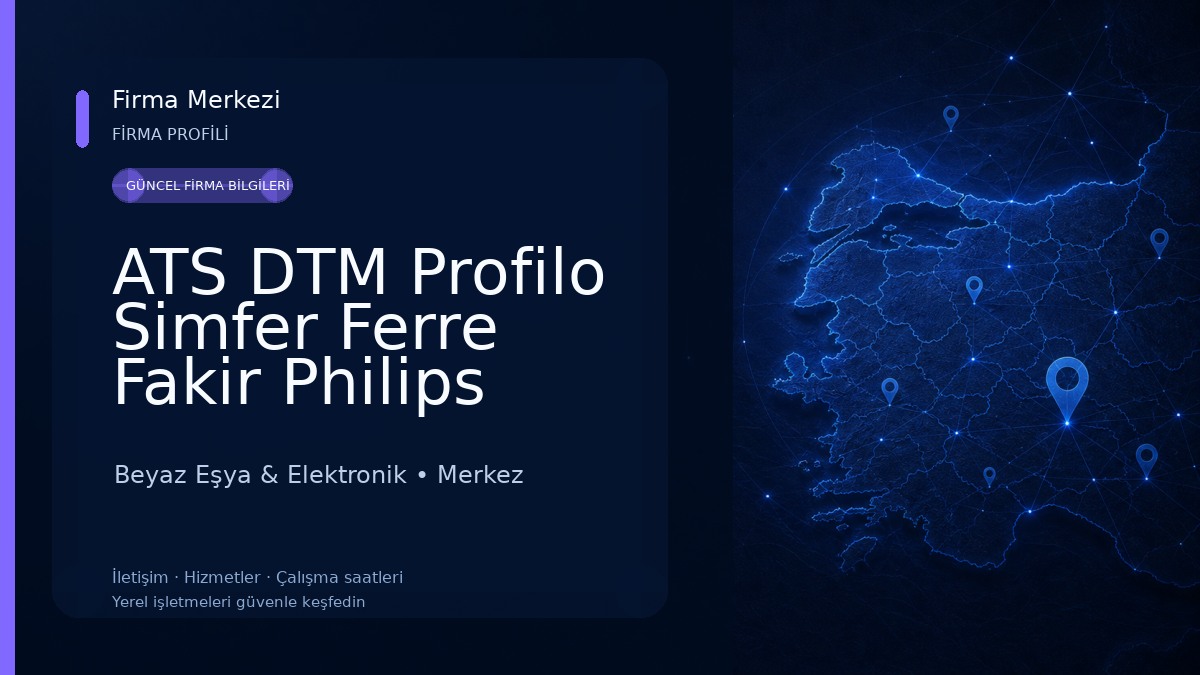 ATS DTM Profilo Simfer Ferre Fakir Philips Karcher Hoover Beyaz Eşya & Elektronik