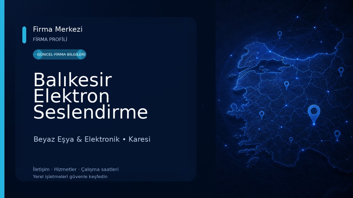Balıkesir Elektron Seslendirme Beyaz Eşya & Elektronik
