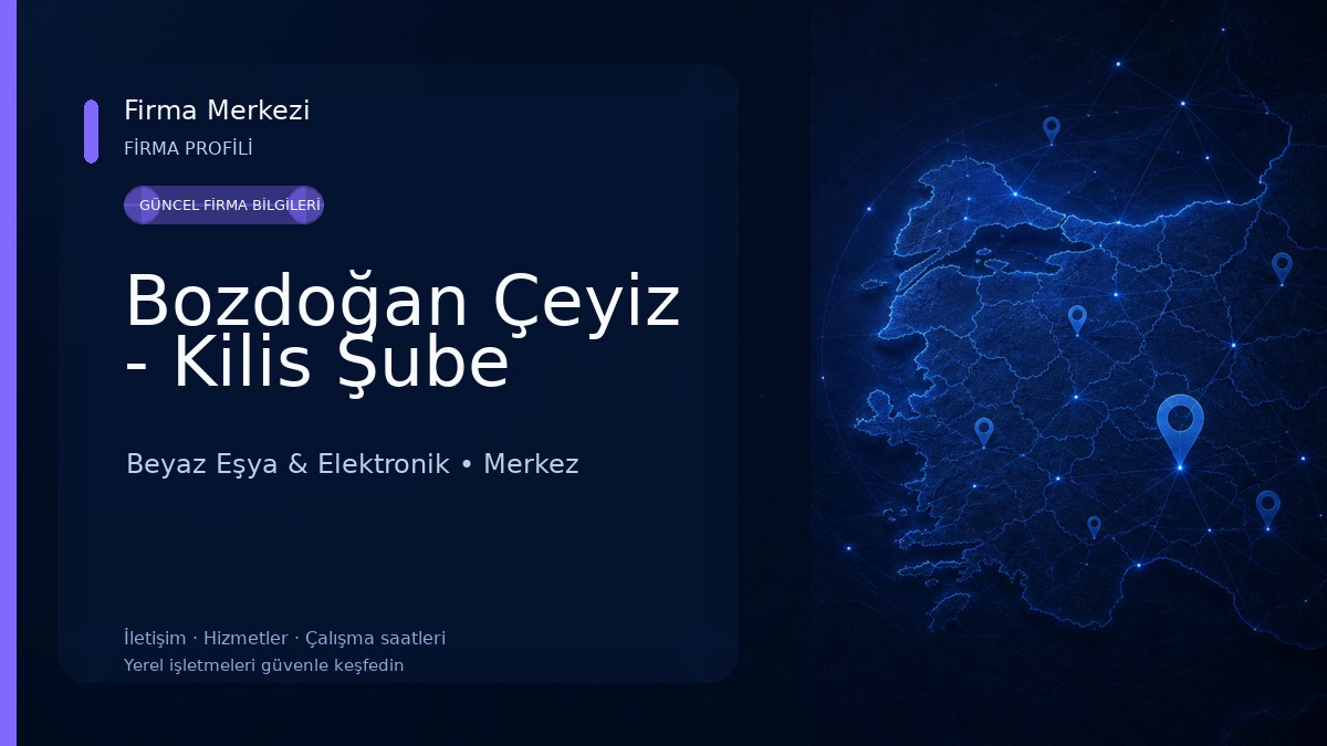 Bozdoğan Çeyiz - Kilis Şube Beyaz Eşya & Elektronik