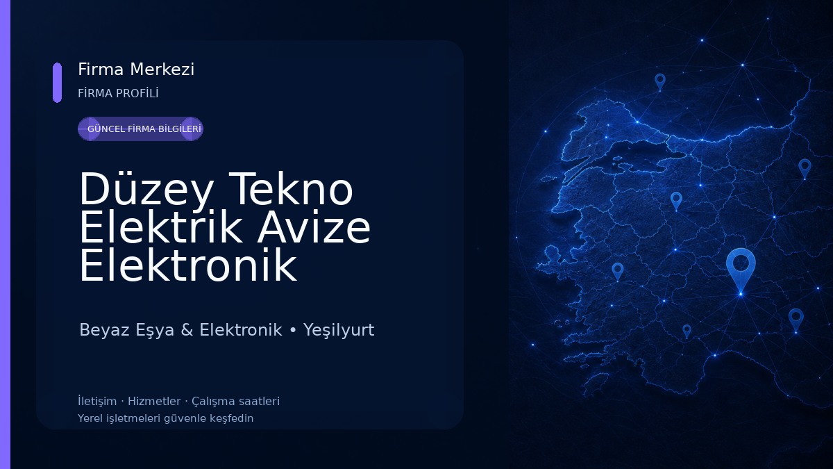 Düzey Tekno Elektrik Avize Elektronik AUDİO Görüntülü Diafon Yetkili servis 