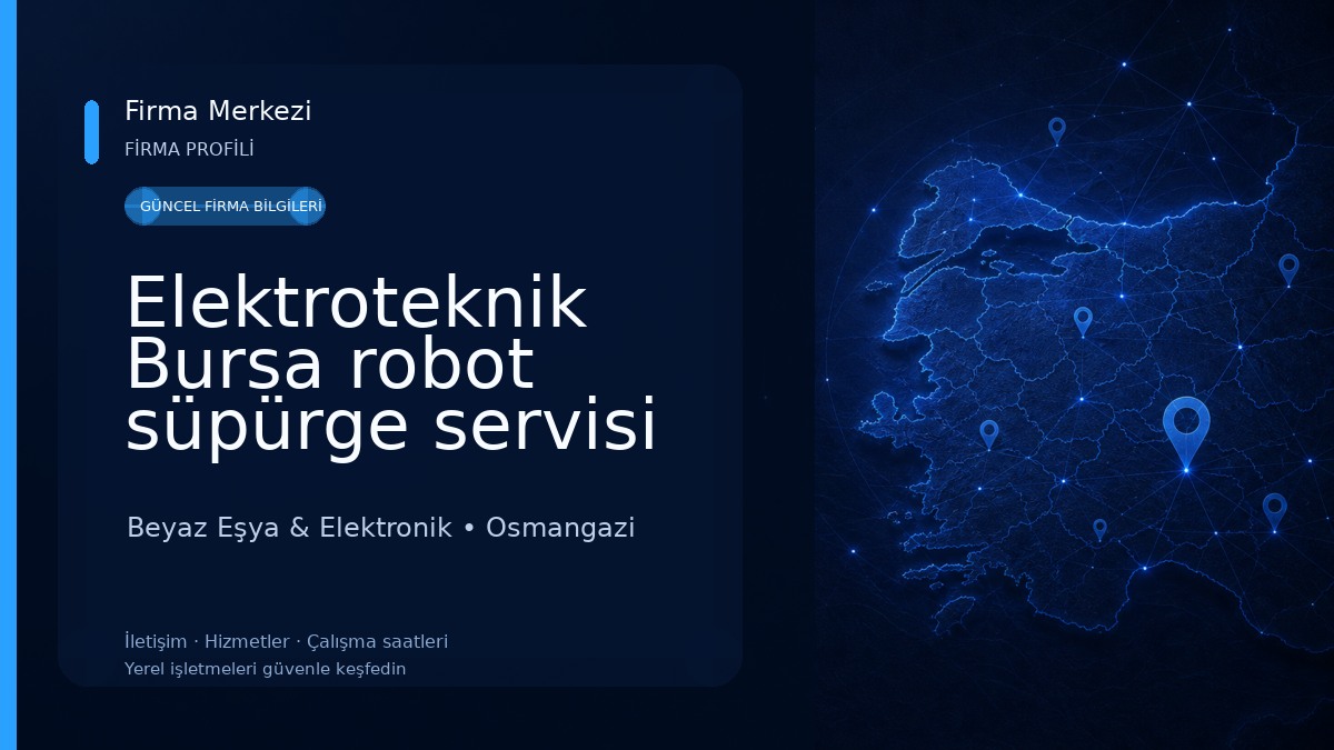 Elektroteknik Bursa robot süpürge servisi Beyaz Eşya & Elektronik