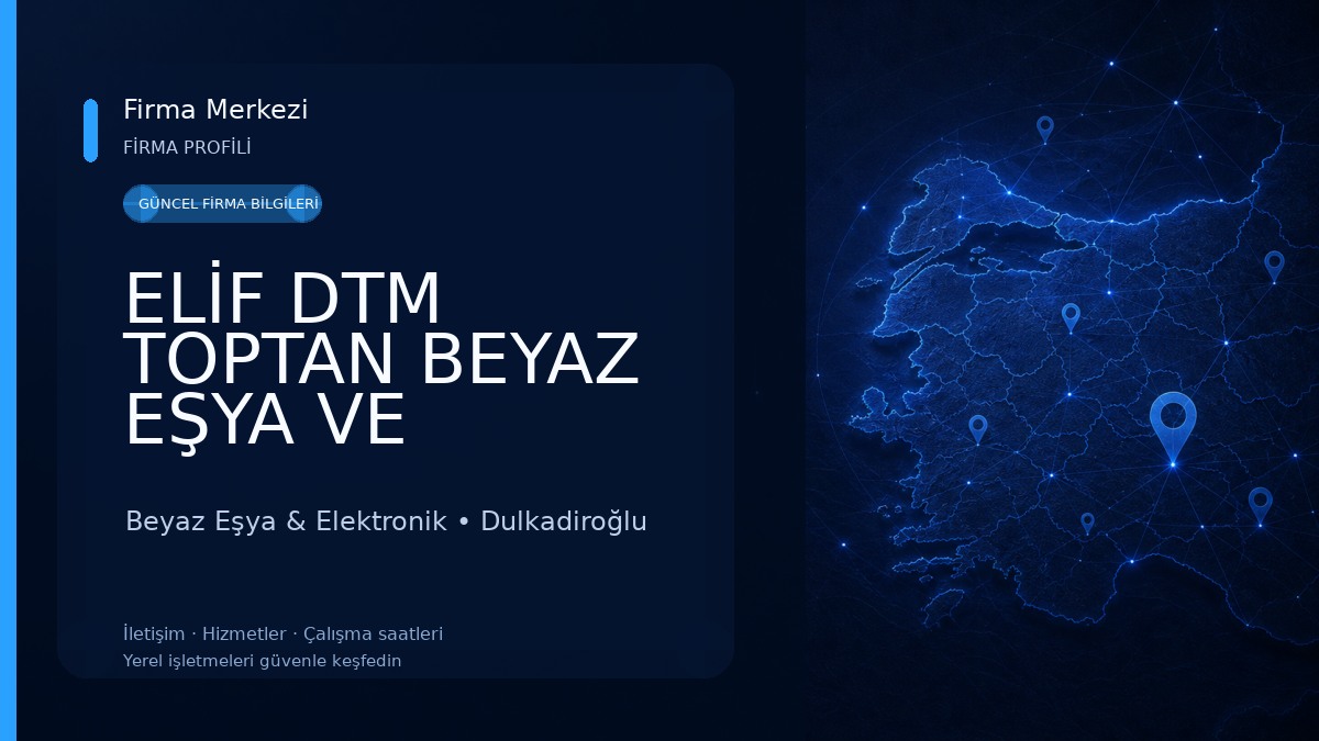ELİF DTM TOPTAN BEYAZ EŞYA VE ELEKTRİKLİ EV ALETLERİ Beyaz Eşya & Elektronik
