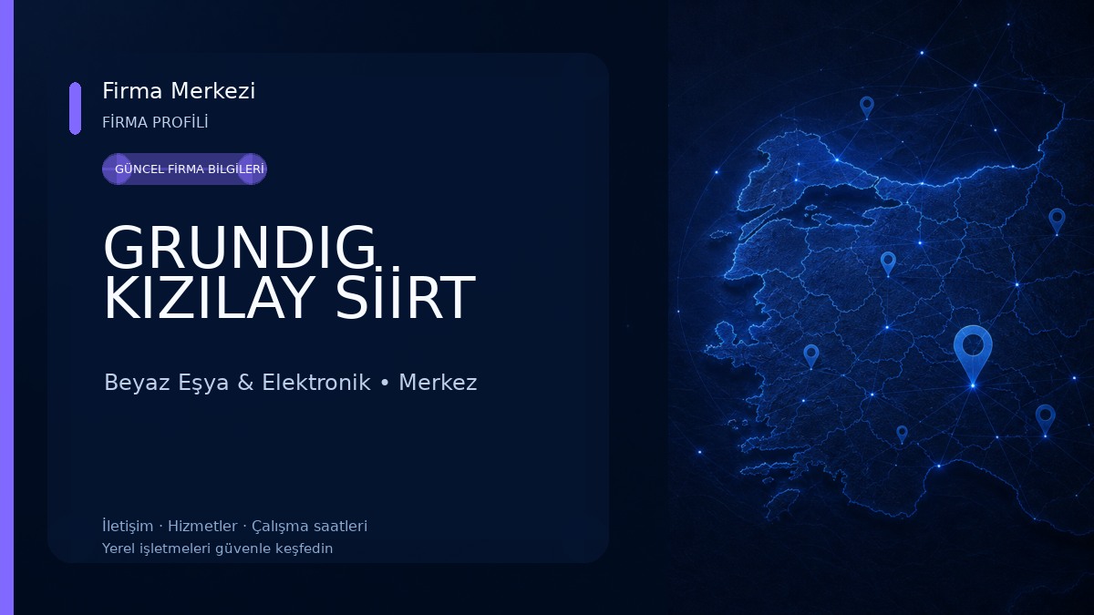 GRUNDIG KIZILAY SİİRT Beyaz Eşya & Elektronik