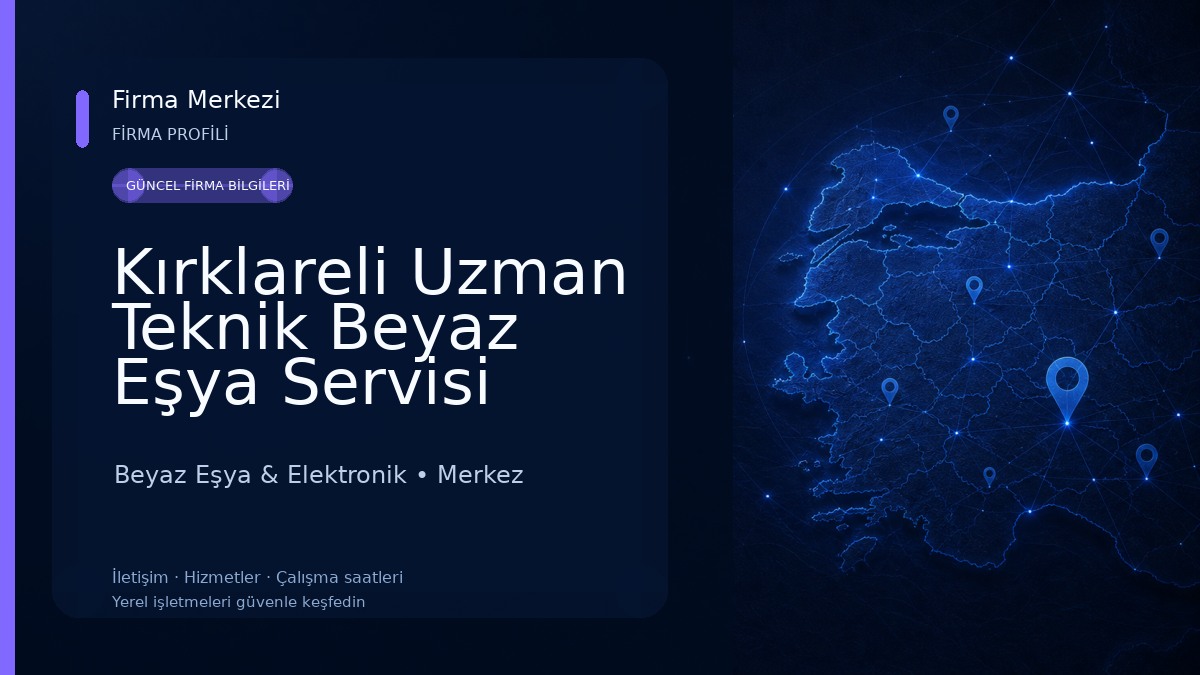 Kırklareli Uzman Teknik Beyaz Eşya Servisi Beyaz Eşya & Elektronik