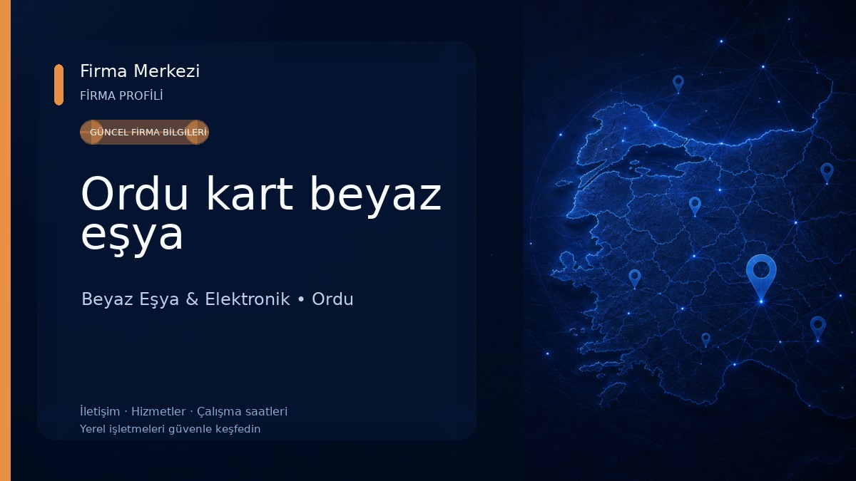 Ordu kart beyaz eşya Beyaz Eşya & Elektronik