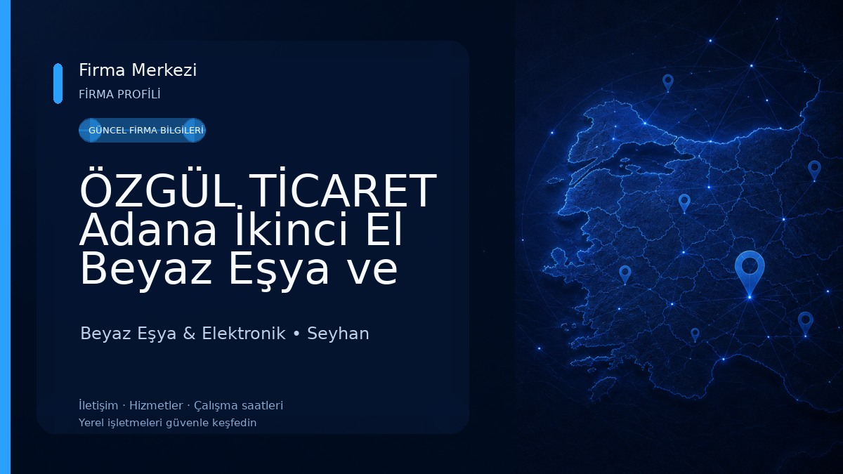 ÖZGÜL TİCARET Adana İkinci El Beyaz Eşya ve Spot Beyaz Eşya & Elektronik