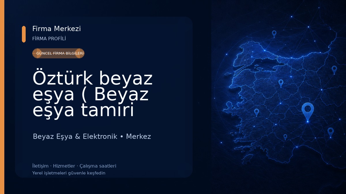 Öztürk beyaz eşya ( Beyaz eşya tamiri tokat) Beyaz Eşya & Elektronik