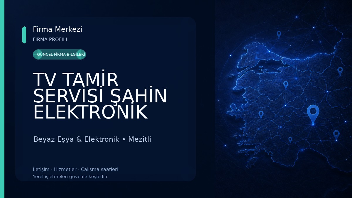 TV TAMİR SERVİSİ ŞAHİN ELEKTRONİK Beyaz Eşya & Elektronik