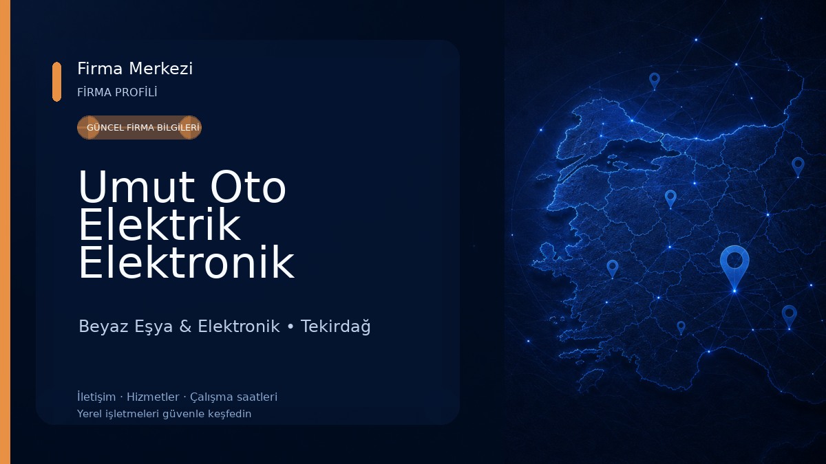 Umut Oto Elektrik Elektronik Görüntü ve Müzik Sistemleri Beyaz Eşya & Elektronik